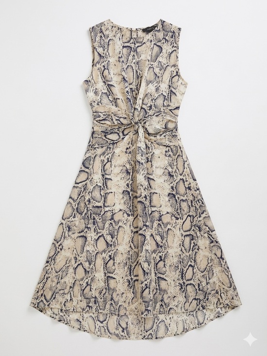 Aqua Dresses & Skirts - Aqua Snake Print Sleeveless Midi Dress Size XS Mob Wife, Timeless